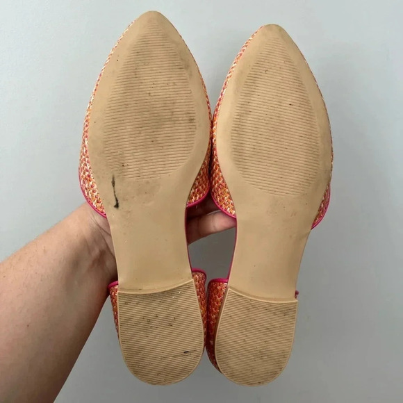 Isaac Mizrahi Shoes | Flat Woven Style Pink, Orange & Beige  | Size 8 - Picture 7 of 8